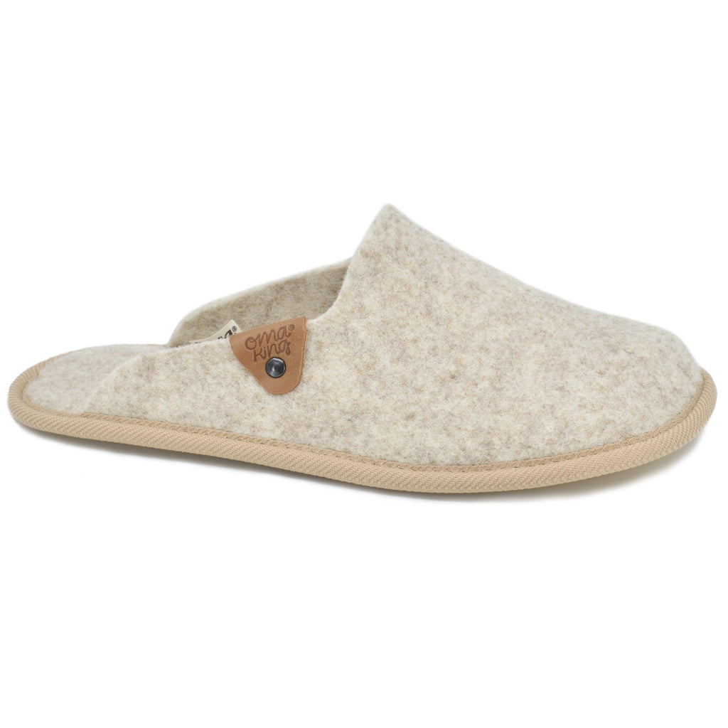 Natural felt slippers Pelsi - New Beige