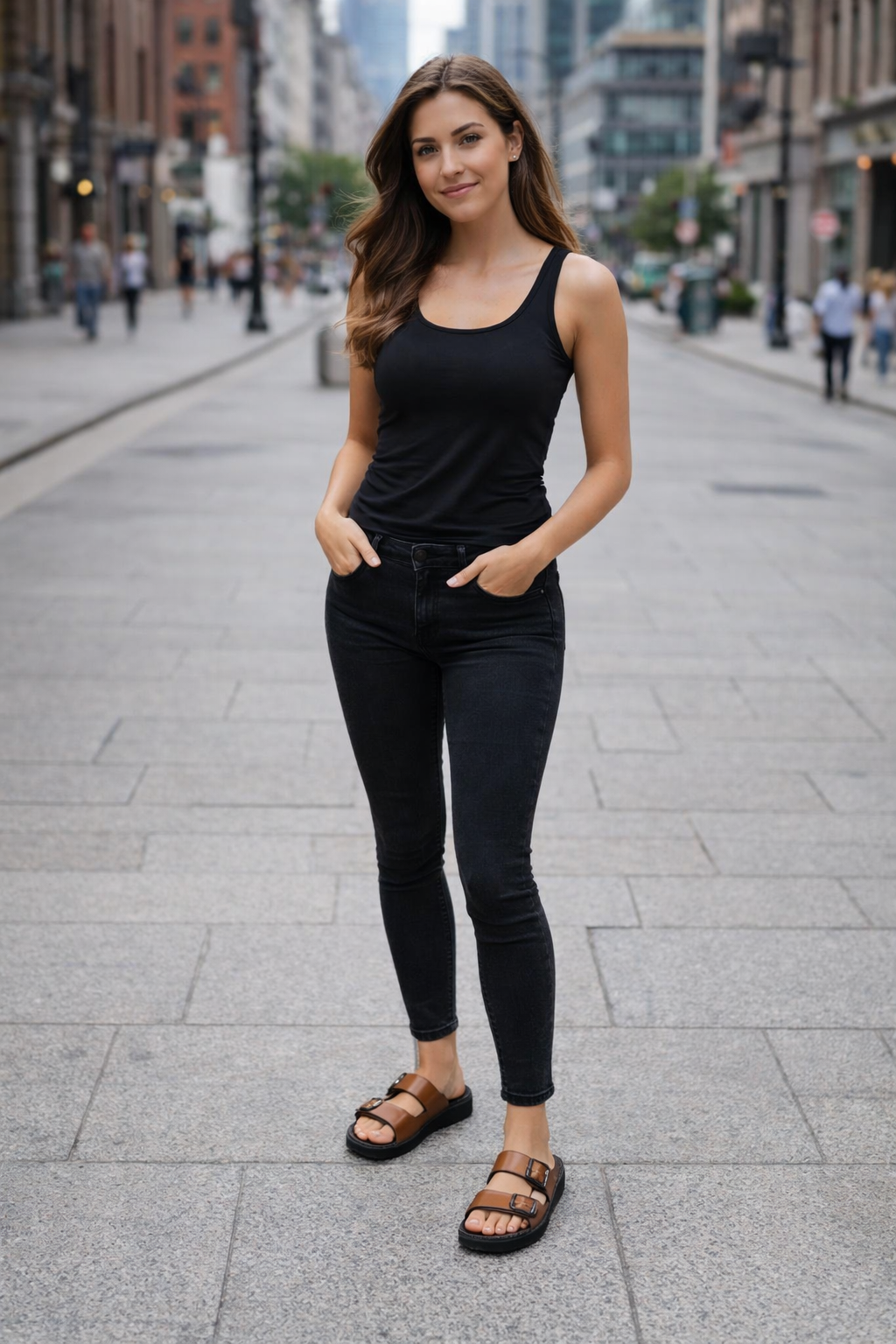 Dame sundhedssandal i ægte læder – Komfortabel og klassisk – Bronze – Meeliku 2- fra slipsko