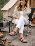 Dame sundhedssandal i ægte læder – Komfortabel og klassisk – Pink – Meeliku 2- fra slipsko