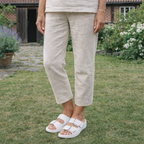 Ergonomiske Damesandaler – hvid - Omaking - senior- slipsko