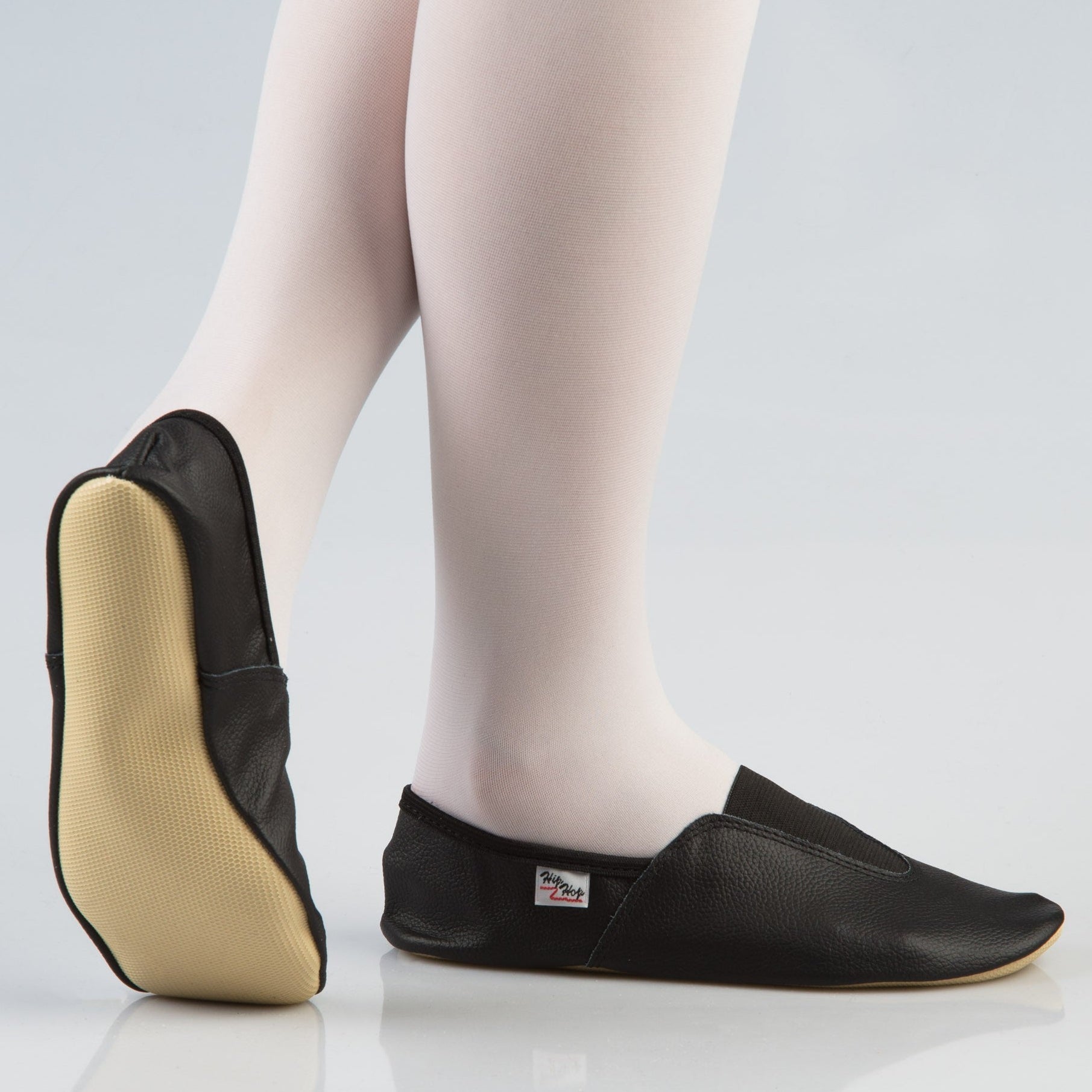 Gymnastiksko i læder - Sorte indesko til sport, dans & idræt | Hip-Hop. www.slipsko.dk 1