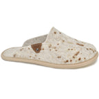 Natural felt slippers Pelsi - Beige with Dots