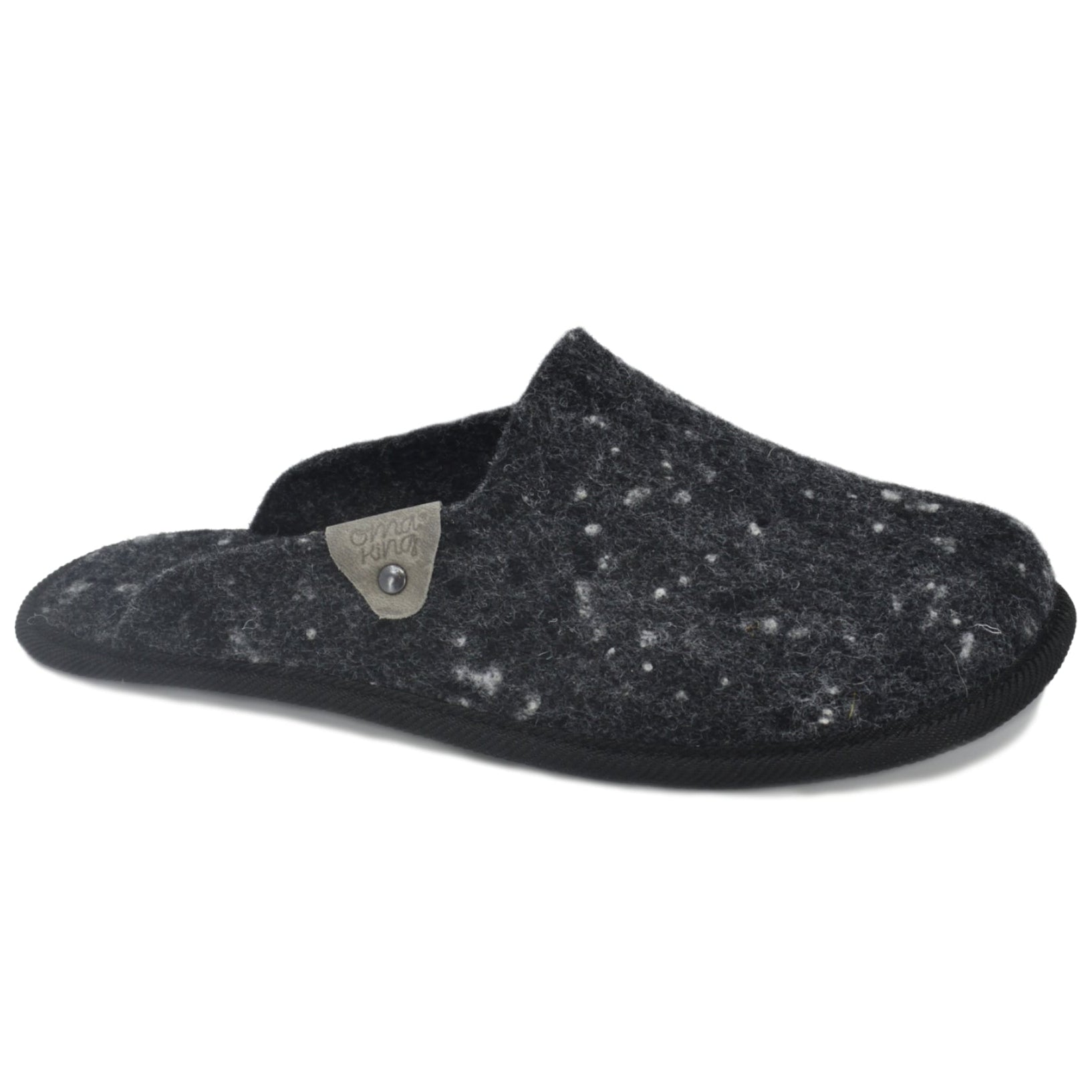 Natural felt slippers Pelsi - Dark grey