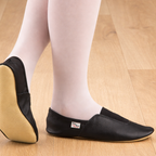 Gymnastiksko i læder – Skridsikre sorte indesko | Hip-Hop