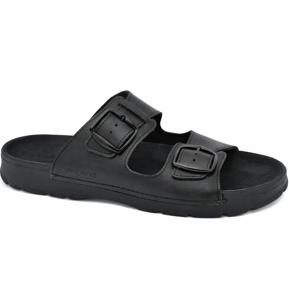 Klassisk herresandal i læder – Komfortabel – Sort – Märt