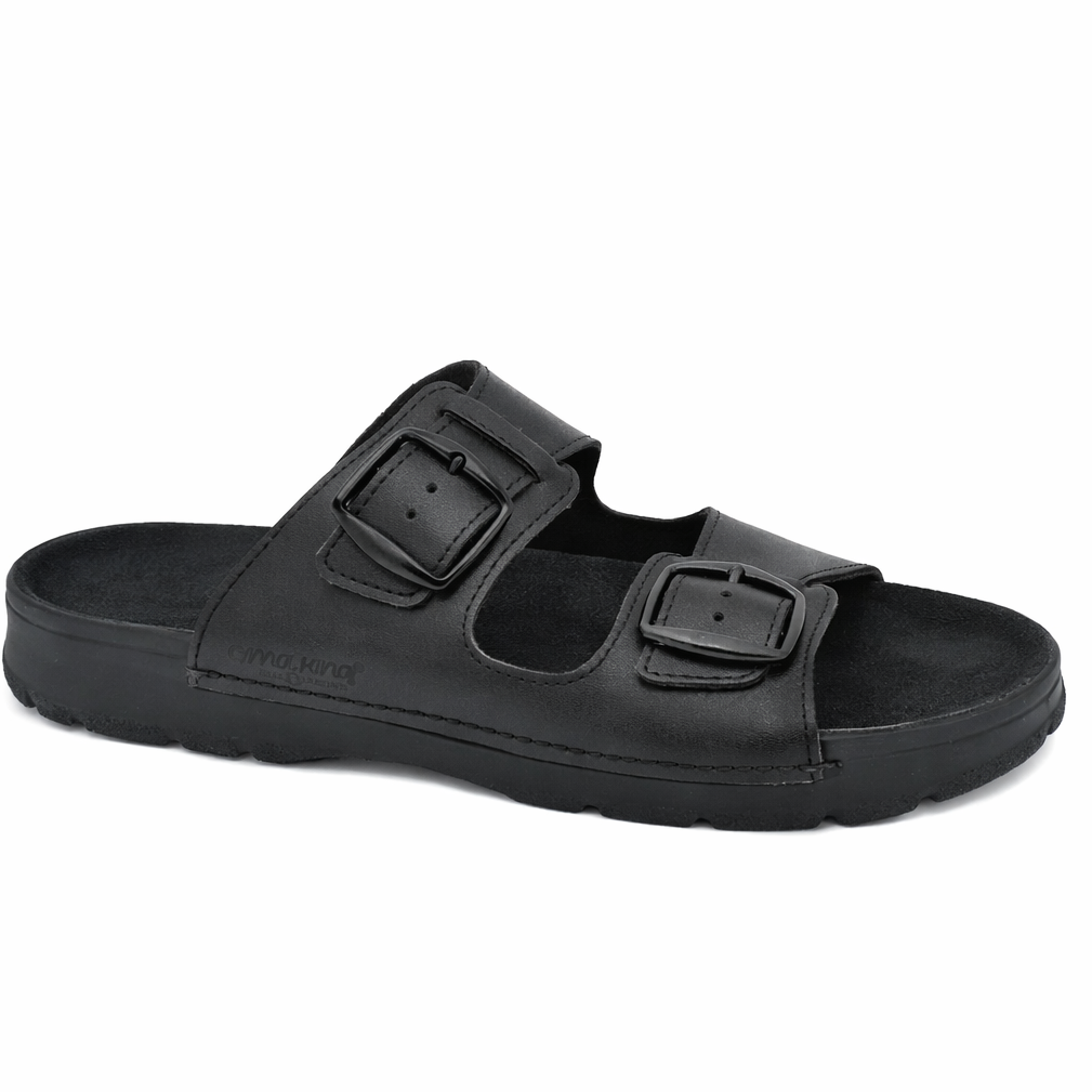 Klassisk herresandal i læder – Komfortabel – Sort – Märt