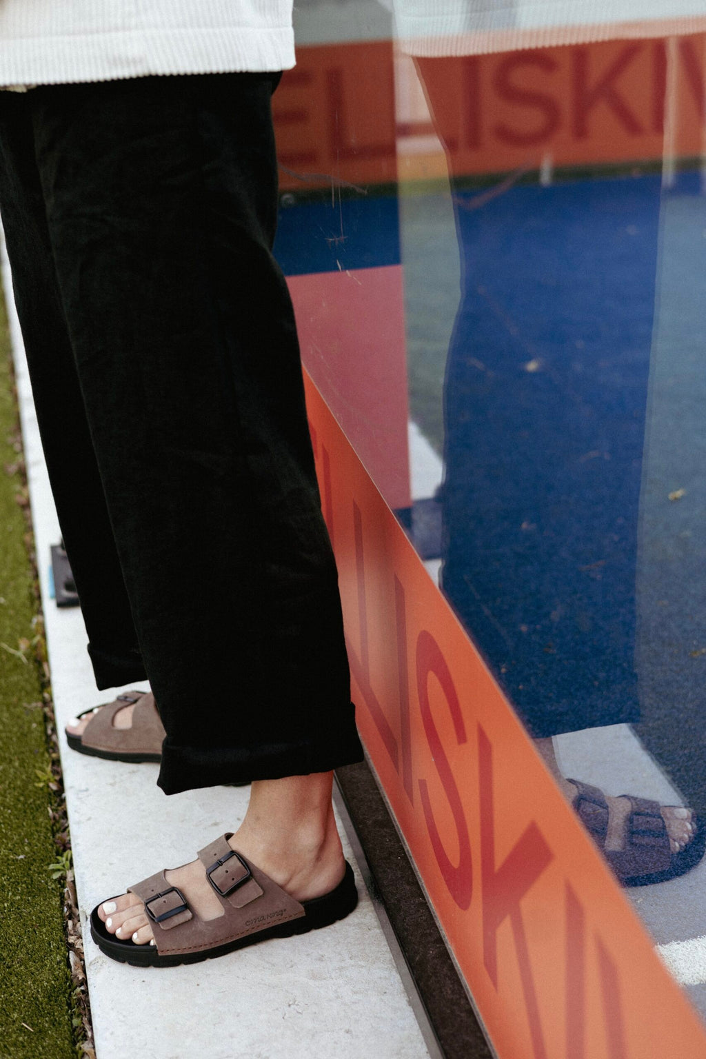 Meeliku Leather Sandals – Brown/Black 