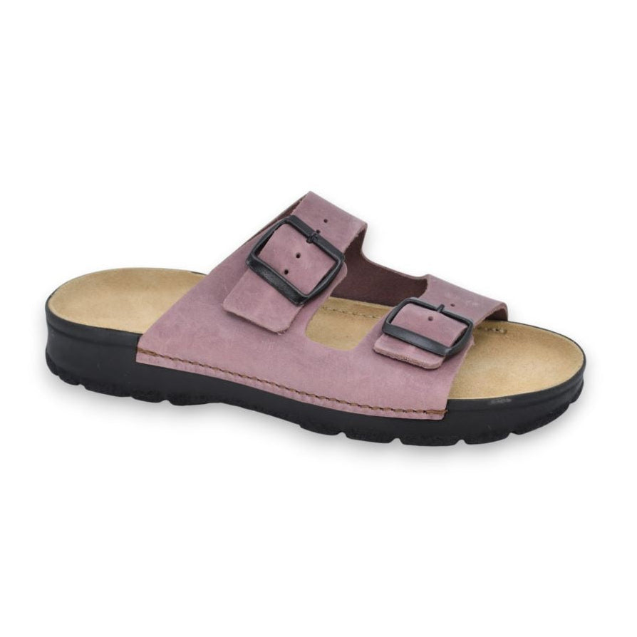 Meeliku Womens Leather Sandals – Dust Pink