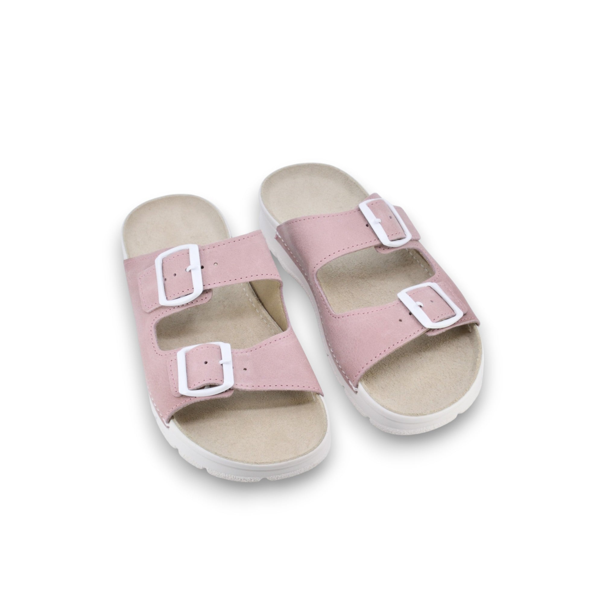 Meeliku Leather Sandals – Pink/White 
