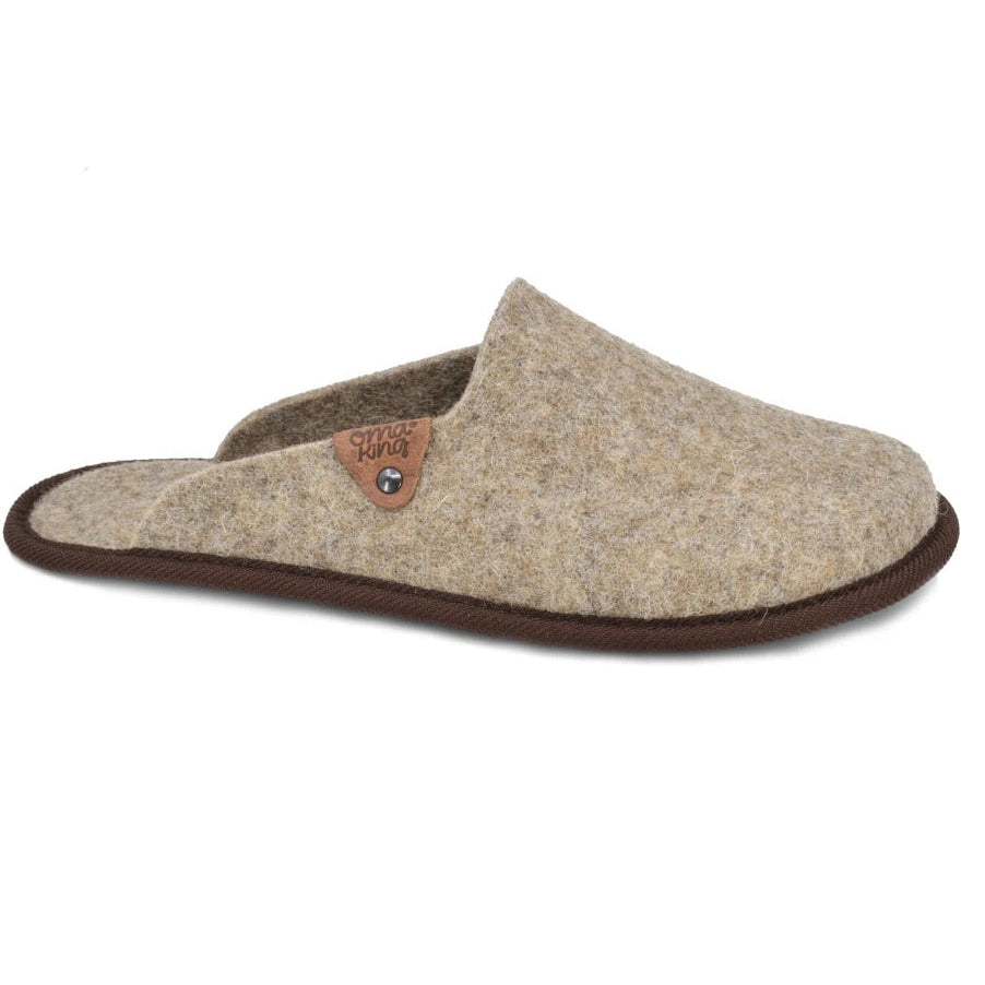 Natural felt slippers Pelsi - Brown