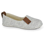 Natural felt and lambswool slippers Toku - White
