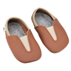 Punsa Kids Barefoot Slippers - Upcycled Leather, Terracota